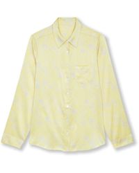 Jessica Russell Flint Long Sleeve Pj Top / ''golden Blossom" - Multicolour