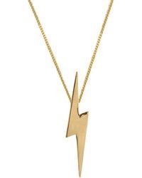 Edge Only - Pointed Lightning Bolt Pendant 18Ct Vermeil - Lyst