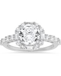 Kylie Harper - Round & Baguette-Cut Halo Diamond Cz Ring - Lyst