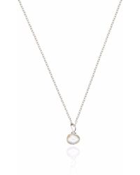 Lily & Roo - Sterling Single Pearl Pendant Necklace - Lyst
