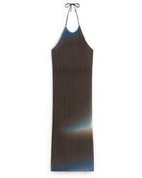 Thinking Mu - Pleated Midi Dress Glass Miriam - Lyst