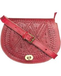 Berber Leather - The Temara Embossed Saddle Bag - Lyst