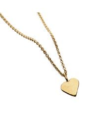 Posh Totty Designs - Yellow Gold Plated Mini Heart Charm Necklace - Lyst