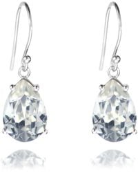 The Jewellery Store London - Pear Shaped Crystal Earrings - Lyst