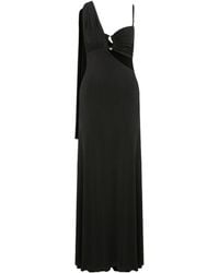 NAZLI CEREN - Grace Jersey Asymmetric Long Dress - Lyst