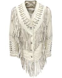 Zasta Studio - The Leader- Leather Jacket With Fringes - Lyst