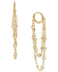 Saachi - Glass Multi Layer Clear Earring - Lyst