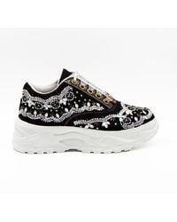 Rettrose - Ava Luxury Suede Handmade Embellished Trainers - Lyst