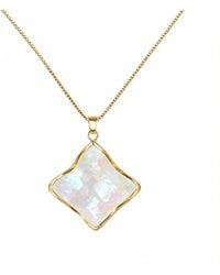By Ozge - Bridal Lumiere Pearlescent Enamel Plated Pendant Necklace - Lyst