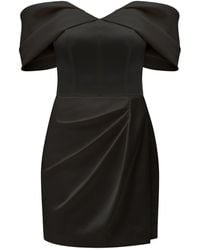 Tia Dorraine - Heavenly Kissed Draped Satin Mini Dress - Lyst