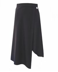 Frock Tales - Lotus Midi Skirt With Asymmetric Hem And Wrap - Lyst