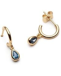With Love Darling - Water Drop Hoops - Lyst