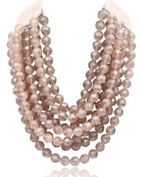 Michael Nash Jewelry - Sabina Multi Strand Faceted Light Resin Beaded Necklace - Lyst
