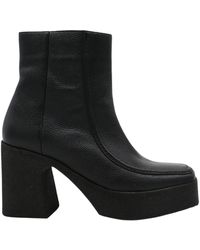 Stivali New York - Agathe Platform Ankle Boots In Leather - Lyst