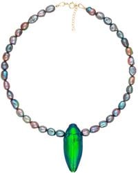 Oana Savu - Chocker Peacock Freshwater Pearls Scarab Beetle Insect Pendant - Lyst