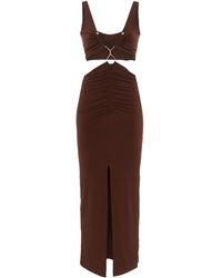 Nissa - Cut-Out Jersey Midi Dress - Lyst