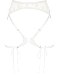 MONIQUE MORIN LINGERIE - Moonstruck Lace Harness Crystal - Lyst