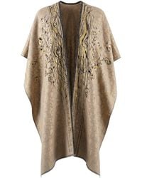 Saniya Khan - Golden Hand Painted Cape - Lyst