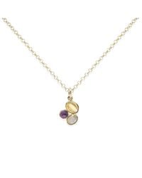 Vintouch Italy - Cosmo 18kt Gold-plated Multicolor Mini Necklace - Lyst