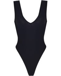 No'design - V-Neck Thick Strap Bodysuit - Lyst