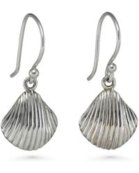 Isla Silver - Sterling Shell Earrings - Lyst