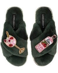 Laines London - Classic Laines Slippers With Gin & Fruit Glass Brooches - Lyst