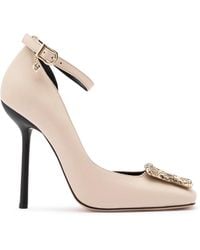 Ilvi - Neutrals Jannali Cream Floater Leather Heeled Sandal - Lyst