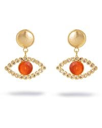 Ebru Jewelry - Crimson Flame Eye Earrings - Lyst