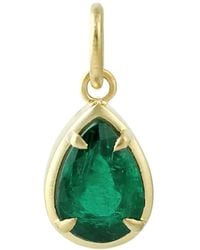 Artisan - 14K Pear-Cut Emerald Solitaire Pendant - Lyst