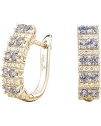 Juvetti - Tina Pastel Sapphire & Diamond Huggie Hoop Earrings - Lyst
