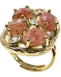 Farra - Moonstone Setting Statement Ring - Lyst