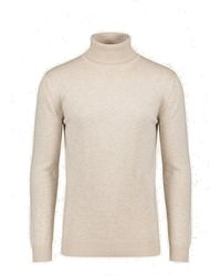 Ron Tomson - Neutrals Roll Neck Knit Sweater - Lyst
