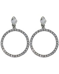 Vickisarge - Neutrals The Medium Clear Hoop Earrings - Lyst