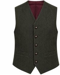 Guards London - Robert Tweed Heritage Wool Waistcoat - Lyst