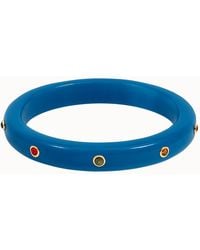 Michael Nash Jewelry - Kristen Cerulean Studded Resin And Stone Bangle - Lyst