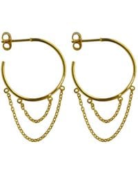 Areia Jewellery - Elva Chain Hoops - Lyst