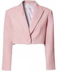 AGGI by HALEWSKI - Pola Peach Cropped Blazer - Lyst