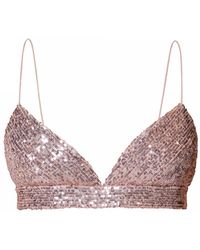 AGGI by HALEWSKI - Neutrals Asha Dusty Sparkle Sequined Bralette Top - Lyst