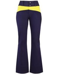 blonde gone rogue Rejoice Sustainable Flared Trousers In Navy - Blue