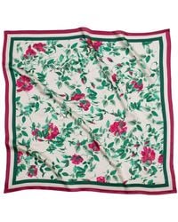 RainSisters - Medium Floral Natural Silk Scarf - Lyst
