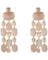 Bounkit - Marysol Earrings Rose Quartz Pierced - Lyst