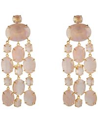 Bounkit - Marysol Earrings Rose Quartz Pierced - Lyst