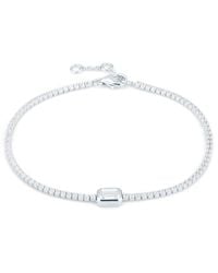 Lulu B London - Cubic Zirconia Baguette Bracelet - Lyst