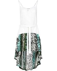 Conquista - Contrast Print High Low Dress - Lyst