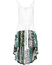 Conquista - Contrast Print High Low Dress - Lyst