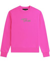 Quillattire - 'Happy Offline' Relaxed Sweatshirt - Lyst