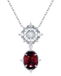 Azura Jewelry New York - Eternal Orbit Mozambique Garnet Necklace - Lyst