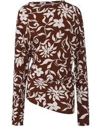 FRONT ROW SHOP - Mai Draped Viscose Jersey T-Shirt - Lyst