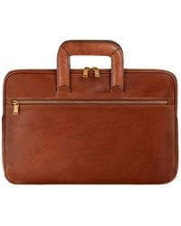 Time Resistance - Leather Briefcase Laptop Bag - Lyst
