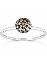 Artisan - 18K Diamond Pave Ball Ring - Lyst